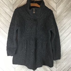 Blarney Woolen Mills Zip Front Wool Sweater